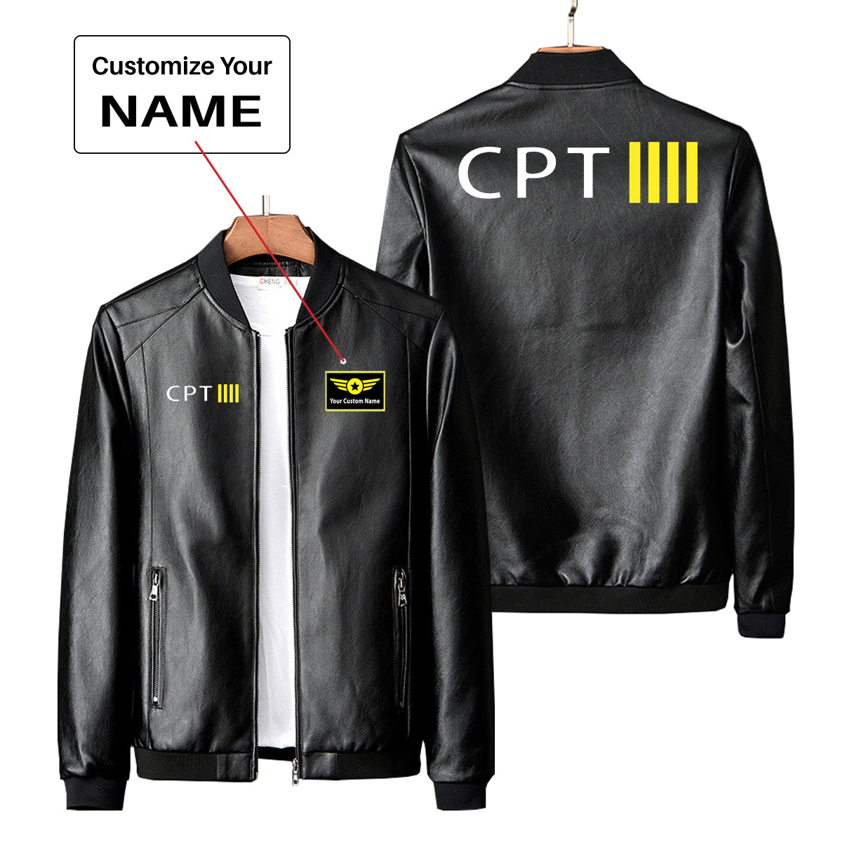 CPT & 4 Lines Designed PU Leather Jackets