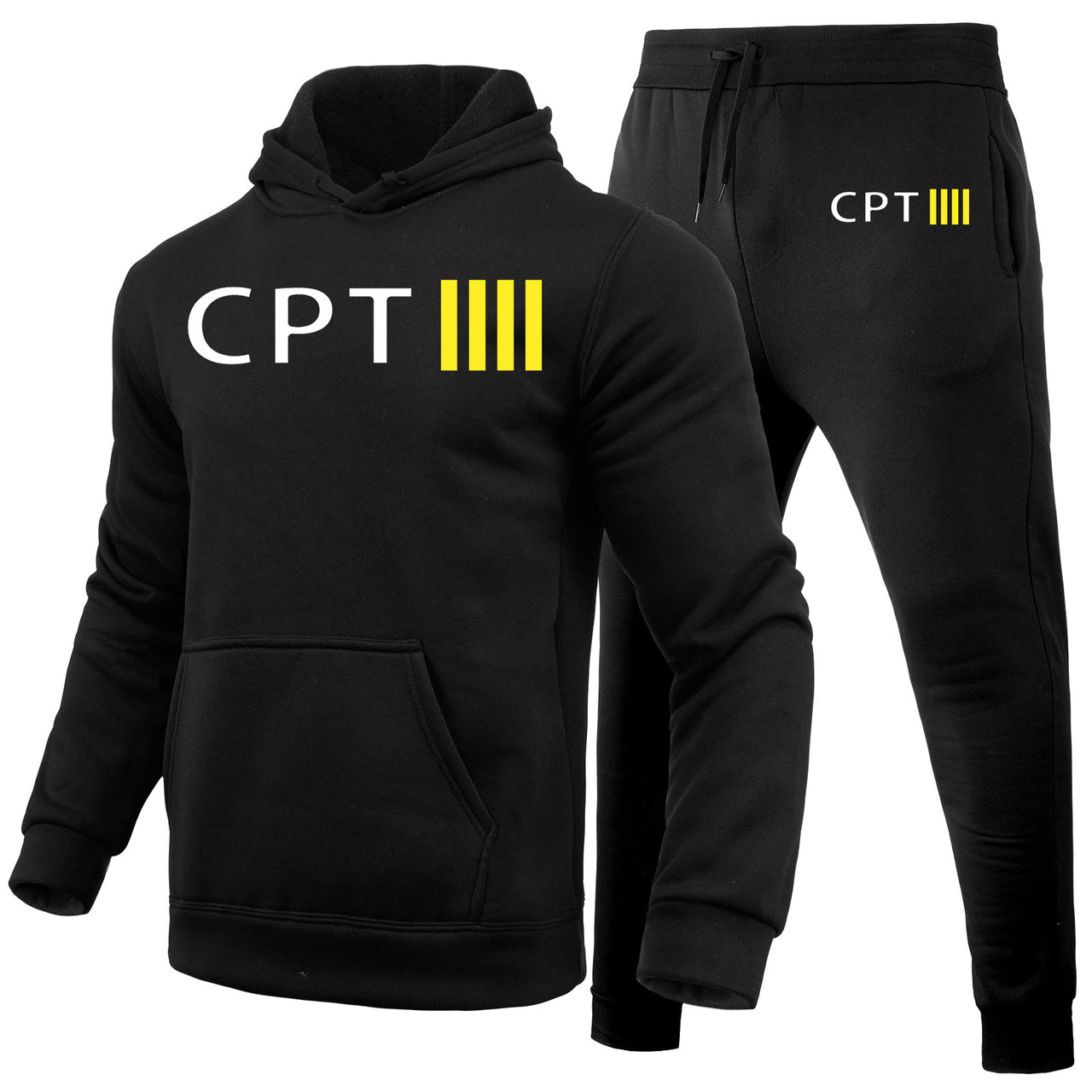 CPT & 4 Lines Designed Hoodies & Sweatpants Set