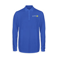 Thumbnail for CPT & 4 Lines Designed Long Sleeve Polo T-Shirts