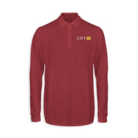 Thumbnail for CPT & 4 Lines Designed Long Sleeve Polo T-Shirts
