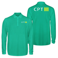 Thumbnail for CPT & 4 Lines Designed Long Sleeve Polo T-Shirts (Double-Side)