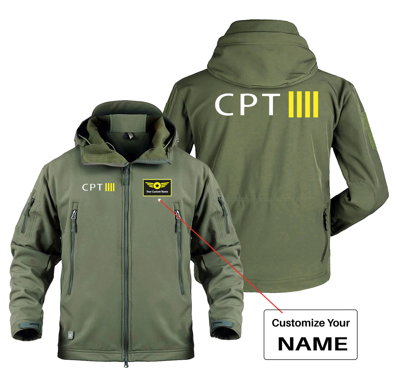 CPT & 4 Lines Designed Military Jackets (Customizable)