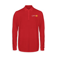 Thumbnail for CPT & 4 Lines Designed Long Sleeve Polo T-Shirts