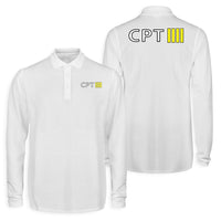 Thumbnail for CPT & 4 Lines Designed Long Sleeve Polo T-Shirts (Double-Side)