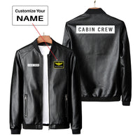 Thumbnail for Cabin Crew Text Designed PU Leather Jackets