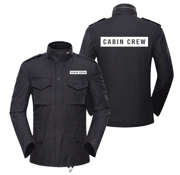 Cabin Crew Text Designed Military Coats