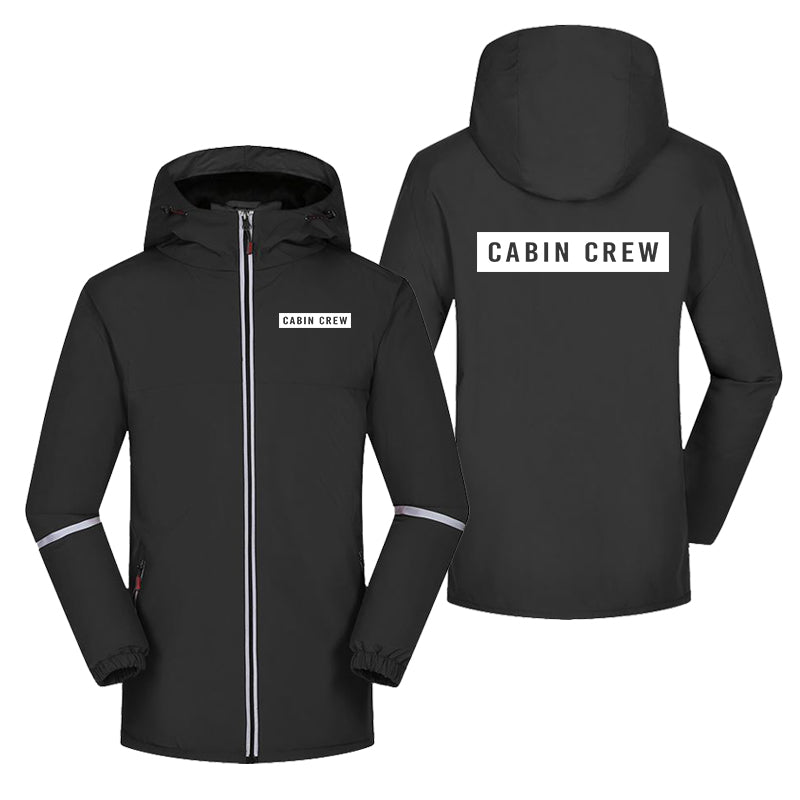 Cabin Crew Text Designed Rain Coats & Jackets
