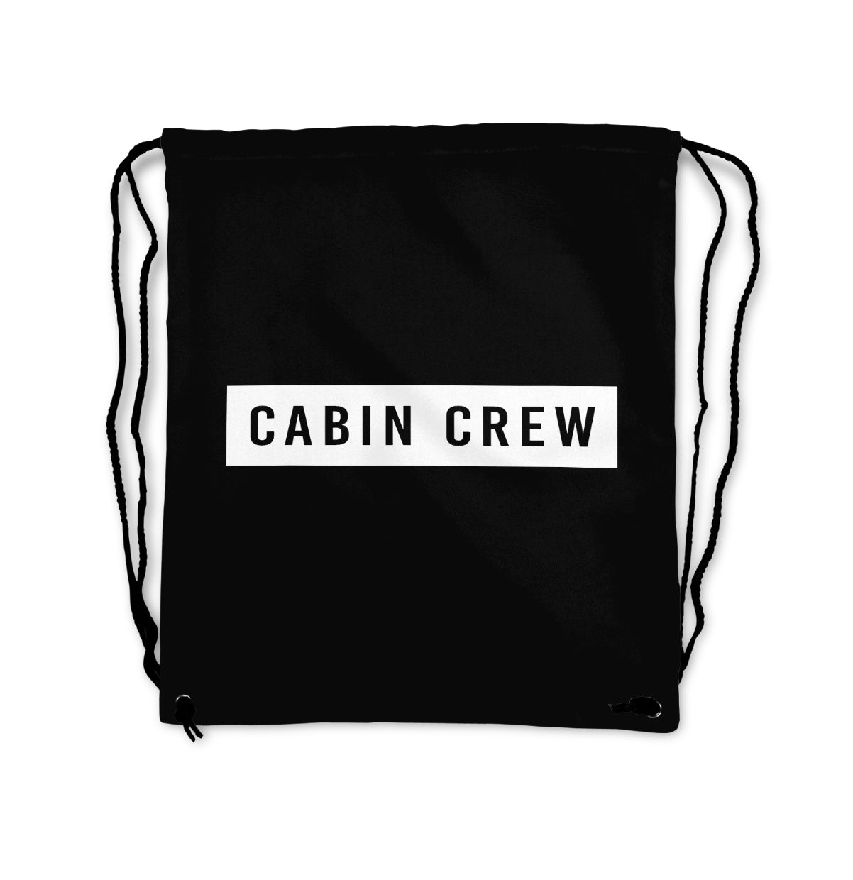 Cabin Crew Text Designed Drawstring Bags