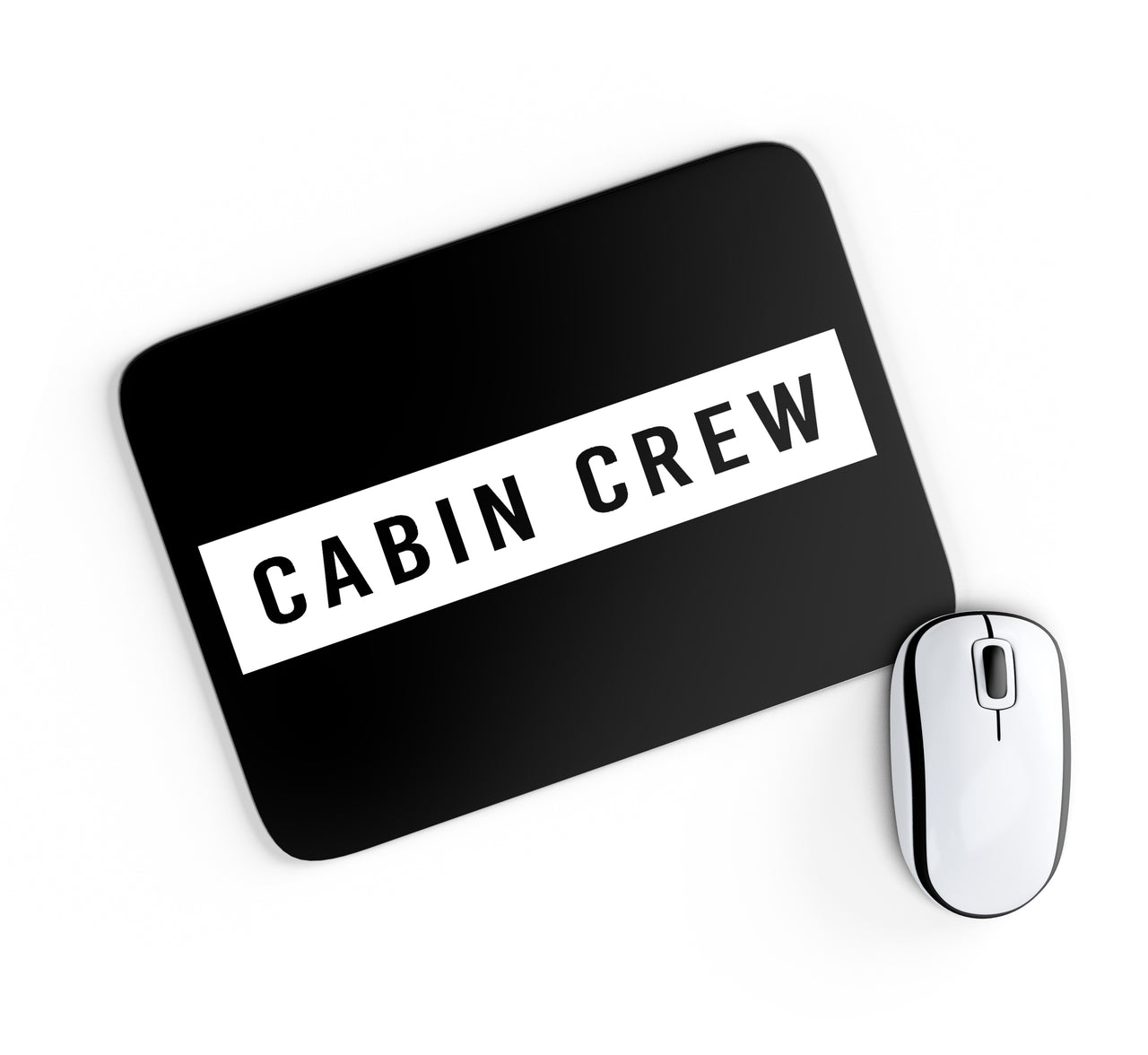 Cabin Crew Text Designed Mouse Pads