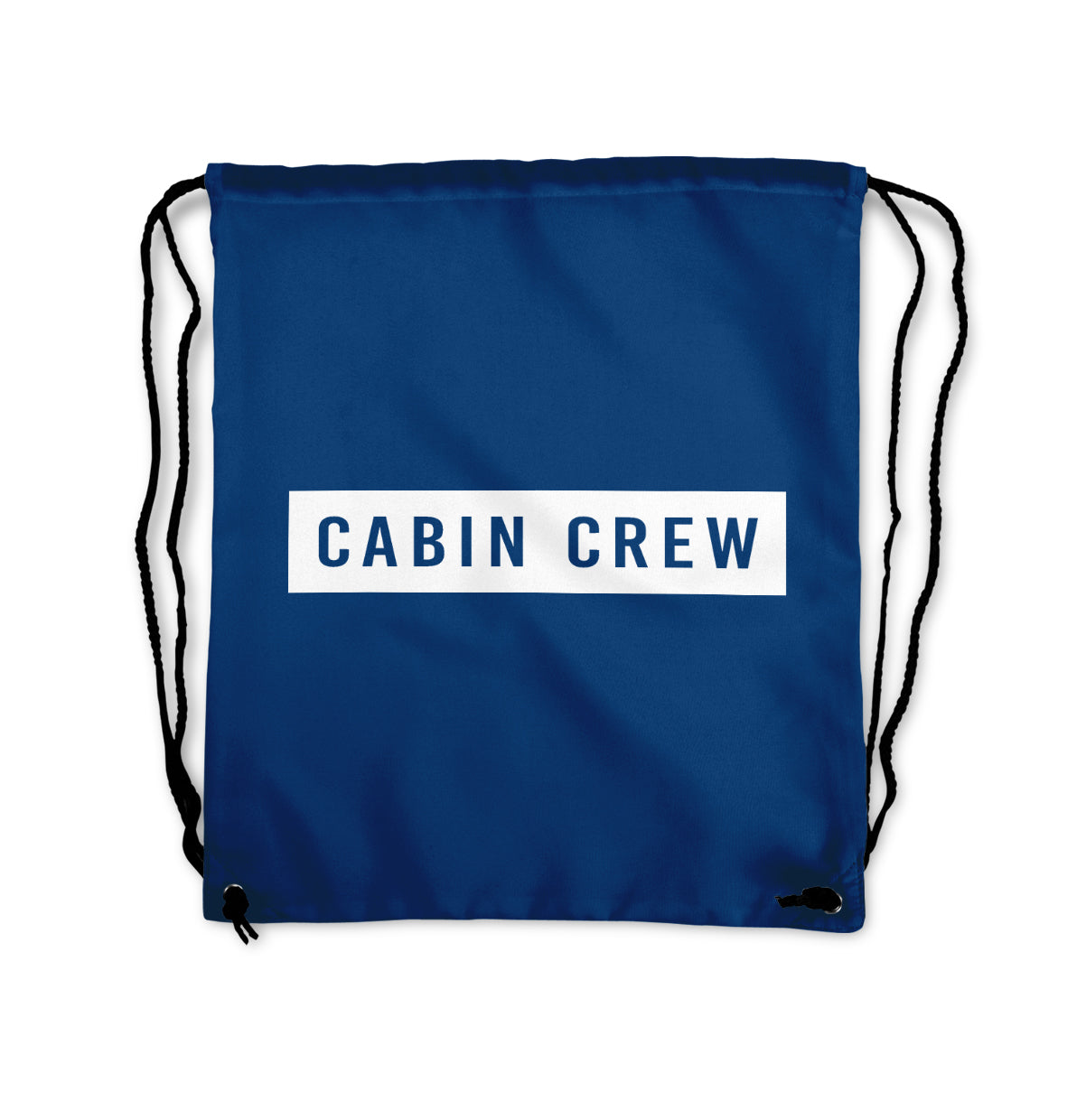 Cabin Crew Text Designed Drawstring Bags