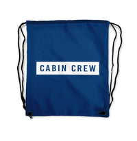 Thumbnail for Cabin Crew Text Designed Drawstring Bags