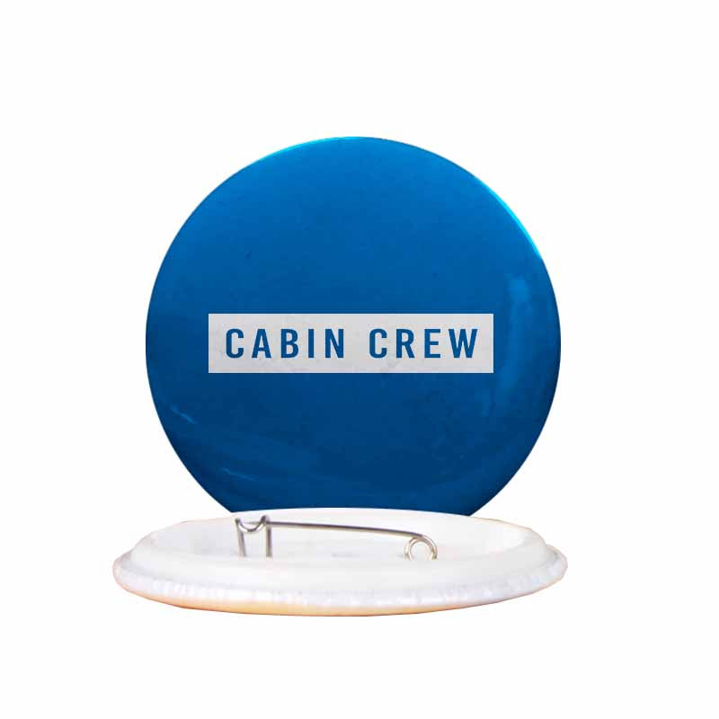 Cabin Crew Text Designed Pins