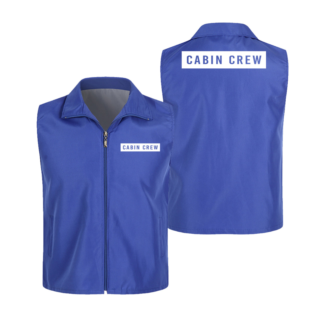 Cabin Crew Text Designed Thin Style Vests