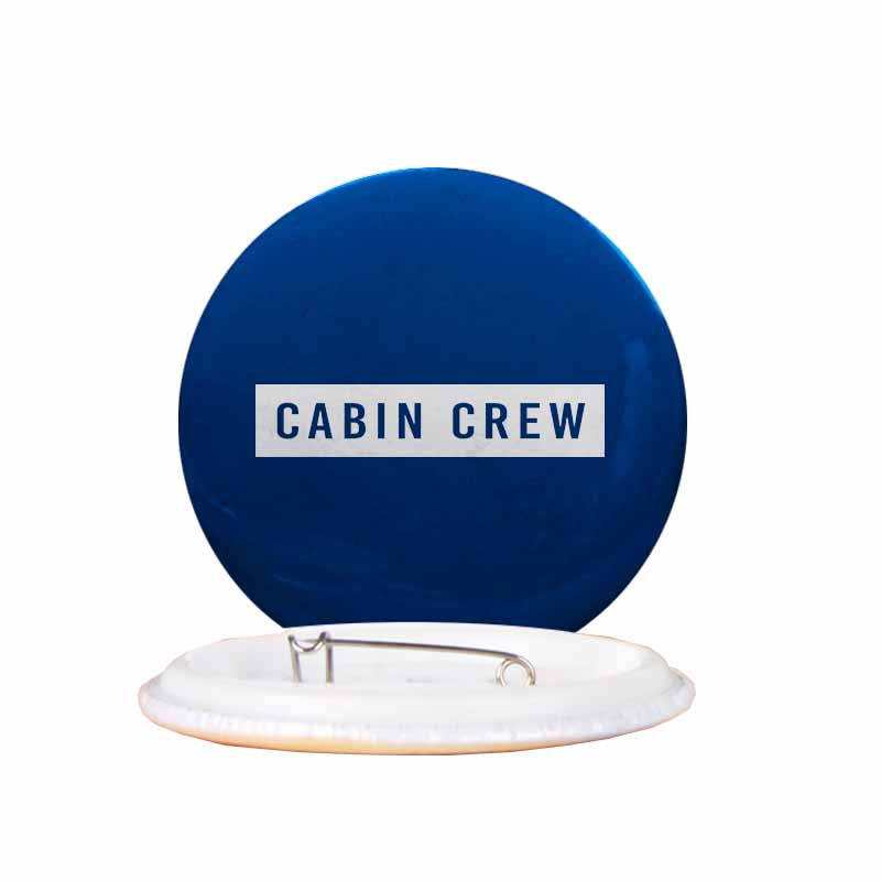 Cabin Crew Text Designed Pins
