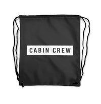 Thumbnail for Cabin Crew Text Designed Drawstring Bags
