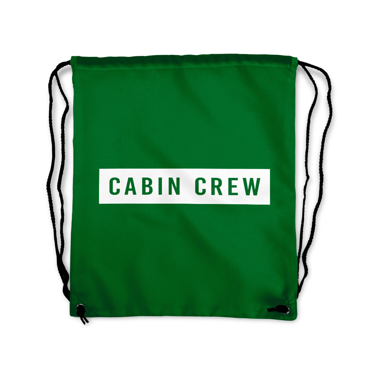 Cabin Crew Text Designed Drawstring Bags