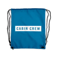 Thumbnail for Cabin Crew Text Designed Drawstring Bags