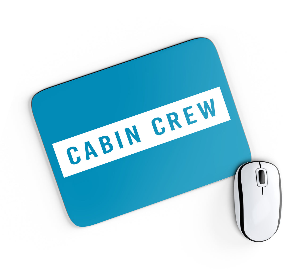 Cabin Crew Text Designed Mouse Pads