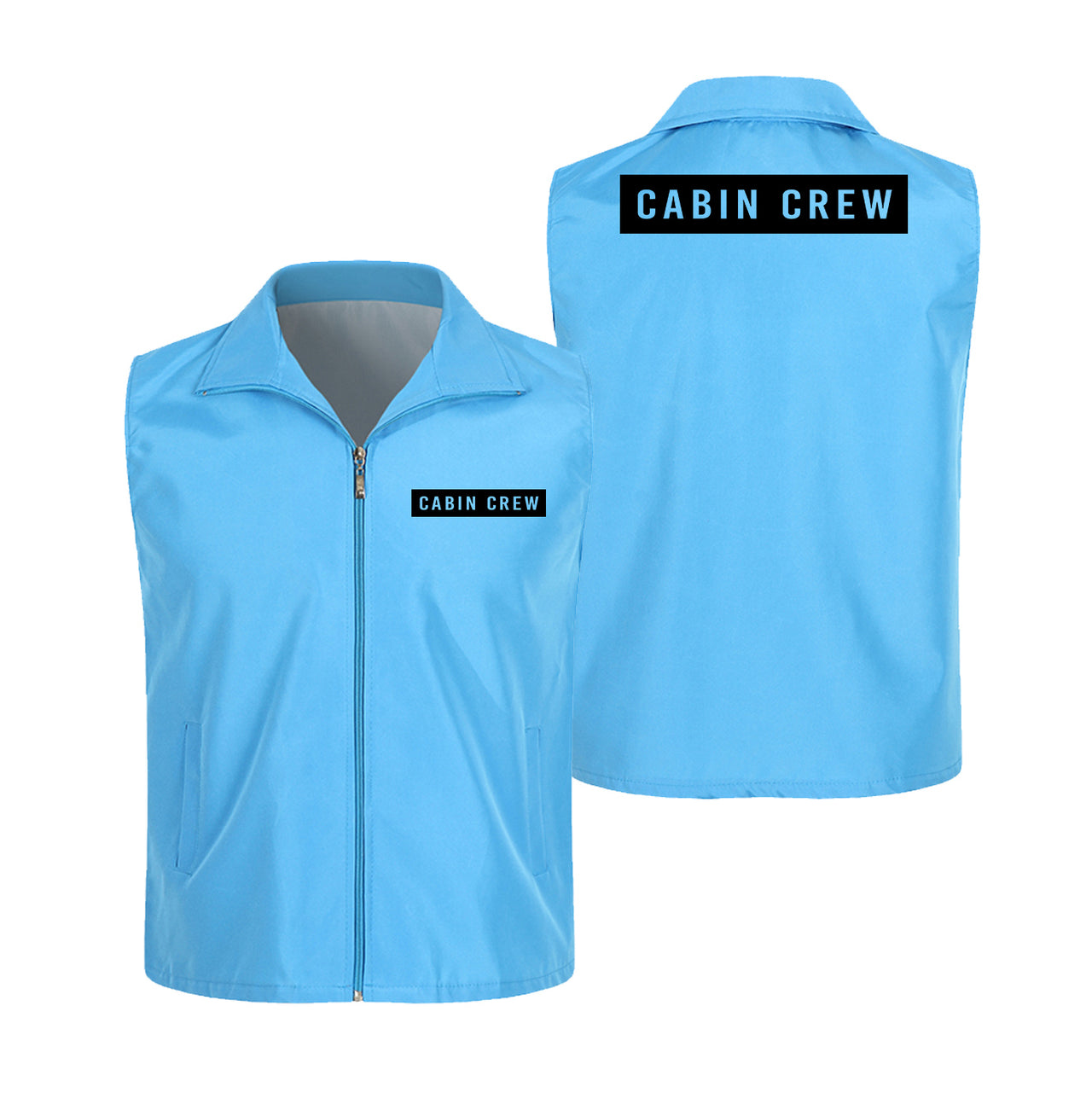 Cabin Crew Text Designed Thin Style Vests