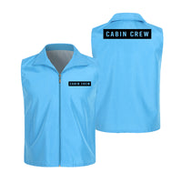 Thumbnail for Cabin Crew Text Designed Thin Style Vests
