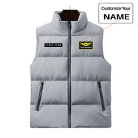 Thumbnail for Cabin Crew Text Designed Puffy Vests