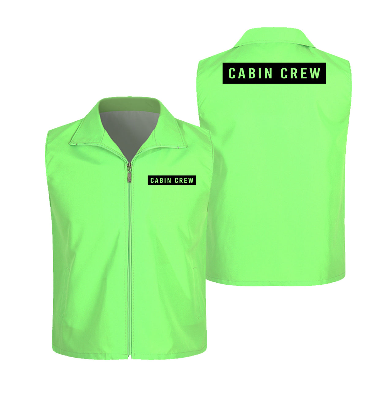 Cabin Crew Text Designed Thin Style Vests