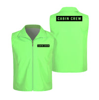 Thumbnail for Cabin Crew Text Designed Thin Style Vests