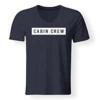 Thumbnail for Cabin Crew Text Designed V-Neck T-Shirts