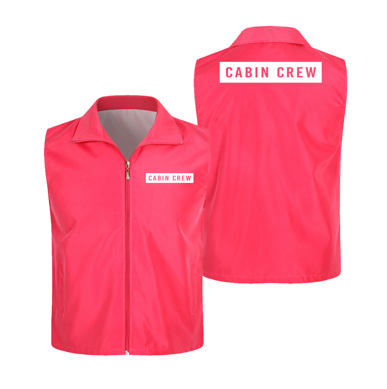 Cabin Crew Text Designed Thin Style Vests