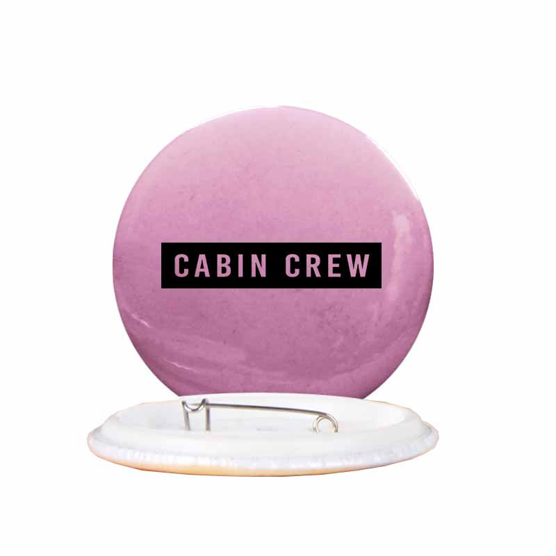 Cabin Crew Text Designed Pins