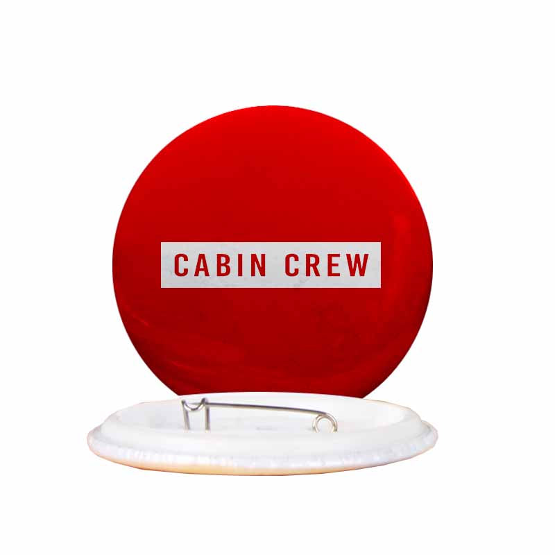 Cabin Crew Text Designed Pins