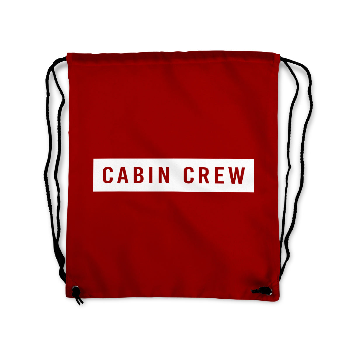 Cabin Crew Text Designed Drawstring Bags