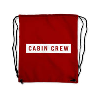 Thumbnail for Cabin Crew Text Designed Drawstring Bags