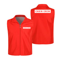 Thumbnail for Cabin Crew Text Designed Thin Style Vests