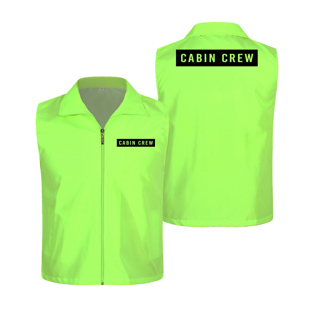 Cabin Crew Text Designed Thin Style Vests
