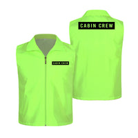 Thumbnail for Cabin Crew Text Designed Thin Style Vests