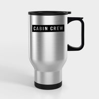 Thumbnail for Cabin Crew Text Designed Travel Mugs (With Holder)