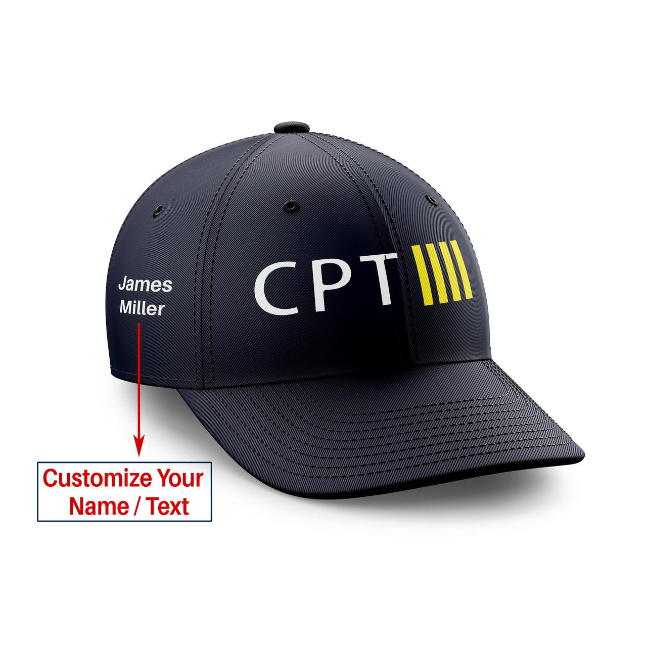 Customizable Name & CPT + 4 Lines Embroidered Hats