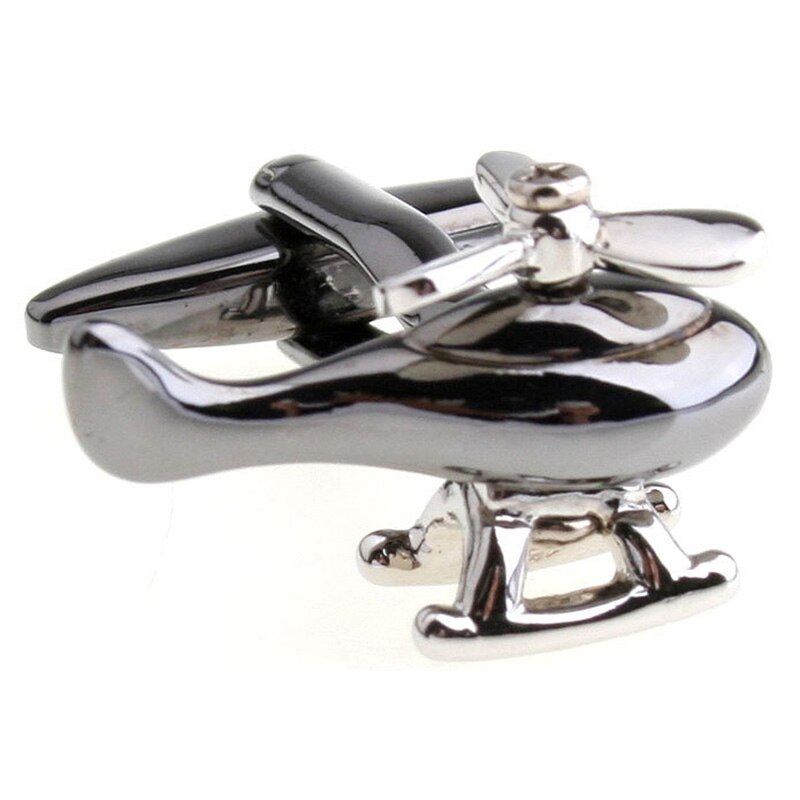 Cute Small Helicopter Cuff Links