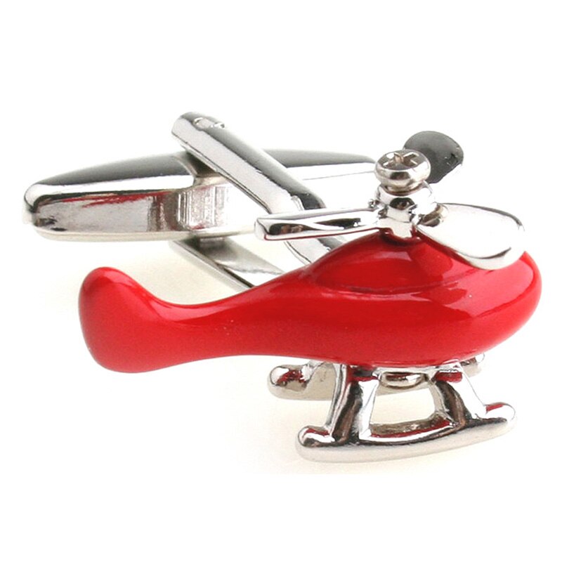 Cute Small Helicopter Cuff Links