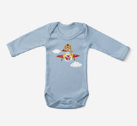 Thumbnail for Cartoon Little Boy Operating Plane (Edition 2) Designed Baby Bodysuits