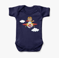 Thumbnail for Cartoon Little Boy Operating Plane (Edition 2) Designed Baby Bodysuits
