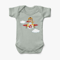 Thumbnail for Cartoon Little Boy Operating Plane (Edition 2) Designed Baby Bodysuits