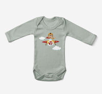 Thumbnail for Cartoon Little Boy Operating Plane (Edition 2) Designed Baby Bodysuits