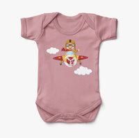 Thumbnail for Cartoon Little Boy Operating Plane (Edition 2) Designed Baby Bodysuits