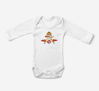 Thumbnail for Cartoon Little Boy Operating Plane (Edition 2) Designed Baby Bodysuits