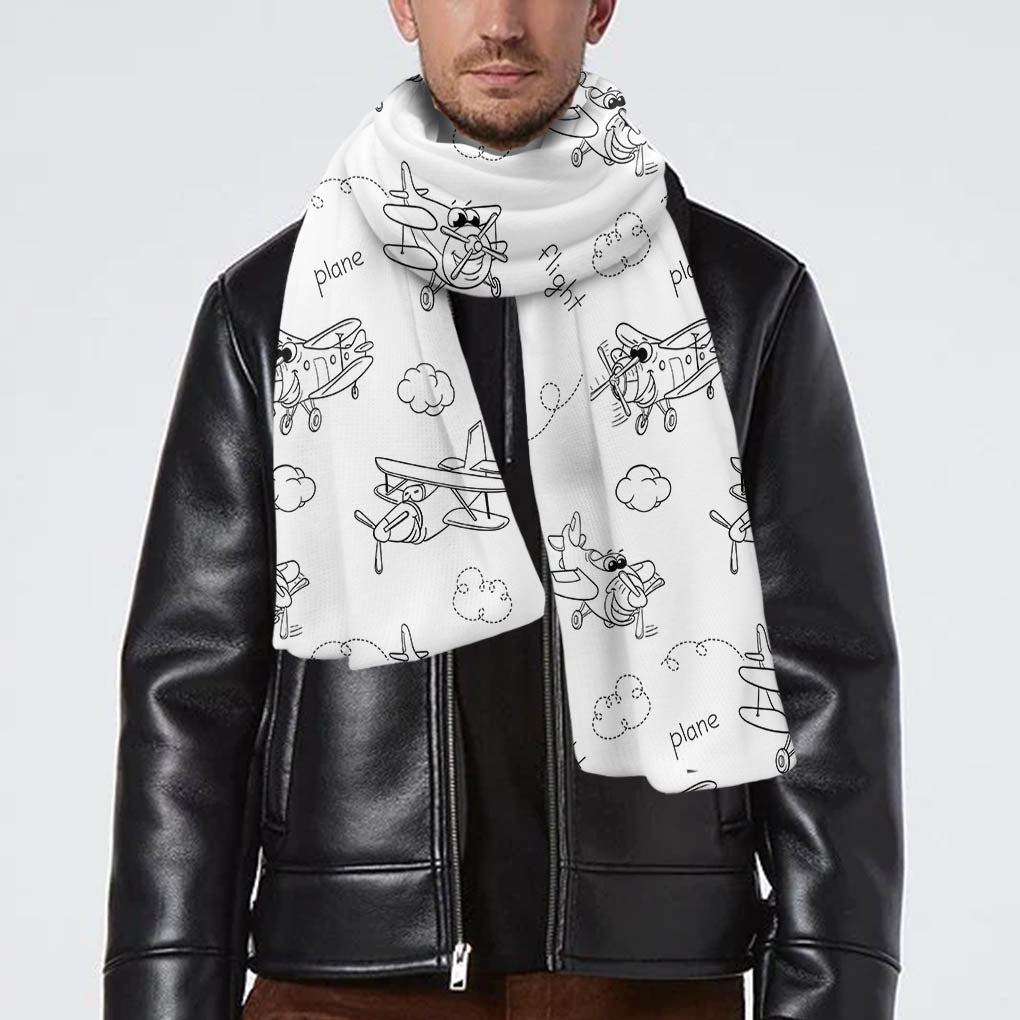 Cartoon Planes Designed Scarfs