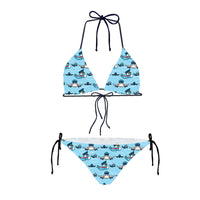 Thumbnail for Cartoon & Funny Airplanes Designed Triangle Bikini