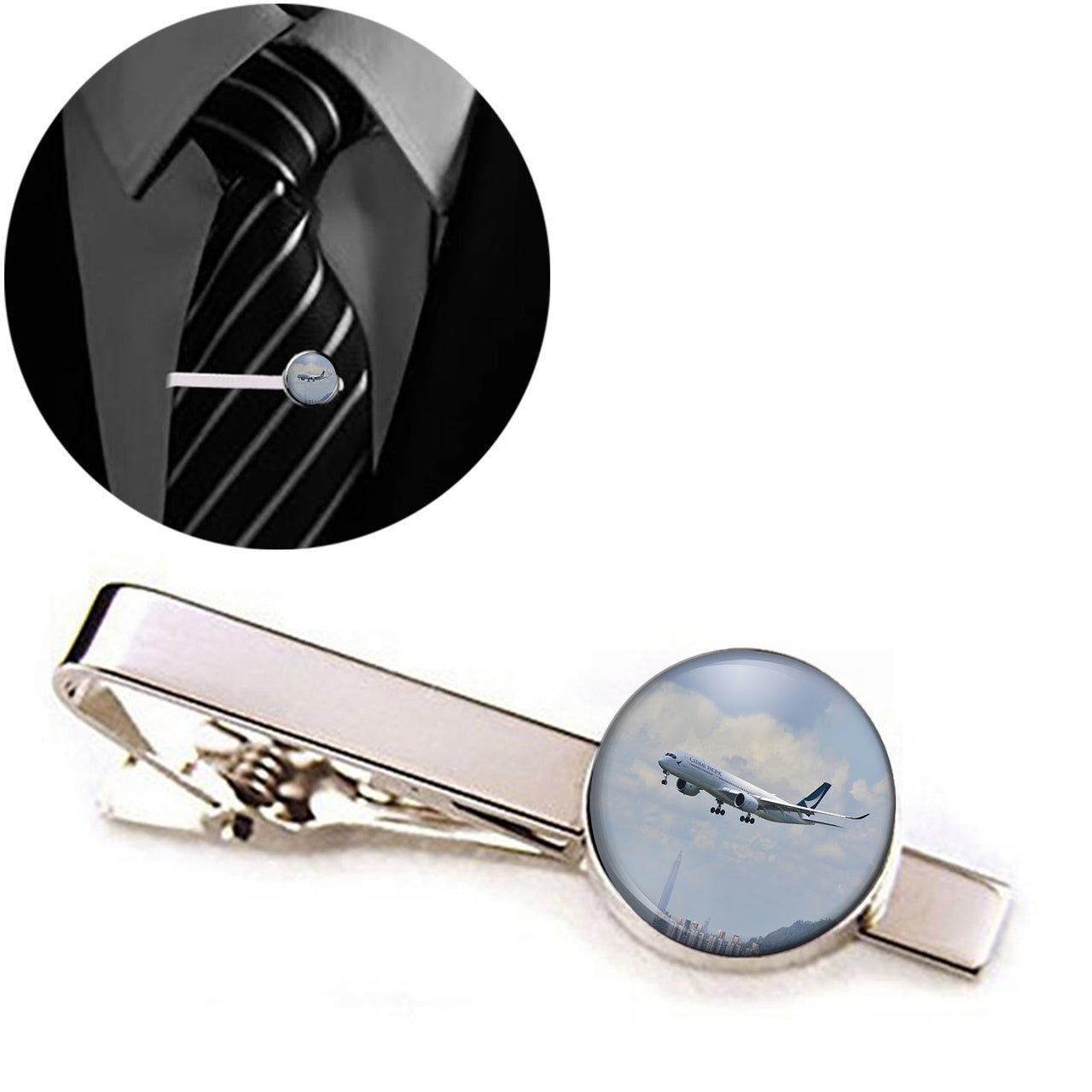 Cathay Pacific Airbus A350 Designed Tie Clips
