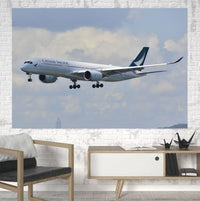 Thumbnail for Cathay Pacific Airbus A350 Printed Canvas Posters (1 Piece) Aviation Shop 